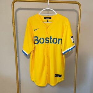 Men's Boston Red Sox Nike Gold City Connect Limited Jersey NWOT